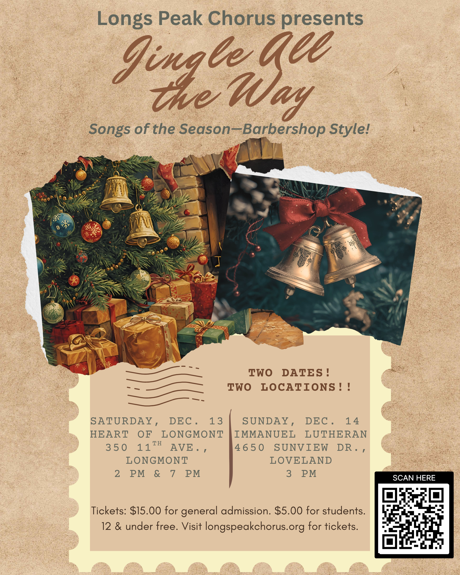 Longs Peak Chorus 2025 Christmas Show Flyer